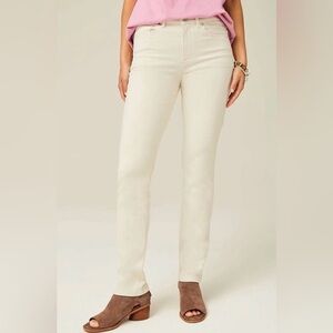 J. Jill NEW Denim High Rise Straight Leg Off White Jeans